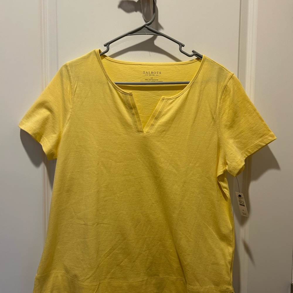 Talbots Yellow Short Sleeve Top